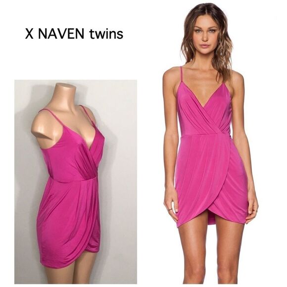 Pink wrap mini dress. New - Picture 12 of 16